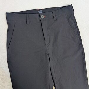 NEW! QOR Pants Mens L Black Performance Straight Leg Nylon Stretch Pants (32x34)